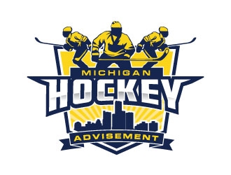 Michigan Hockey Advisement logo design by invento