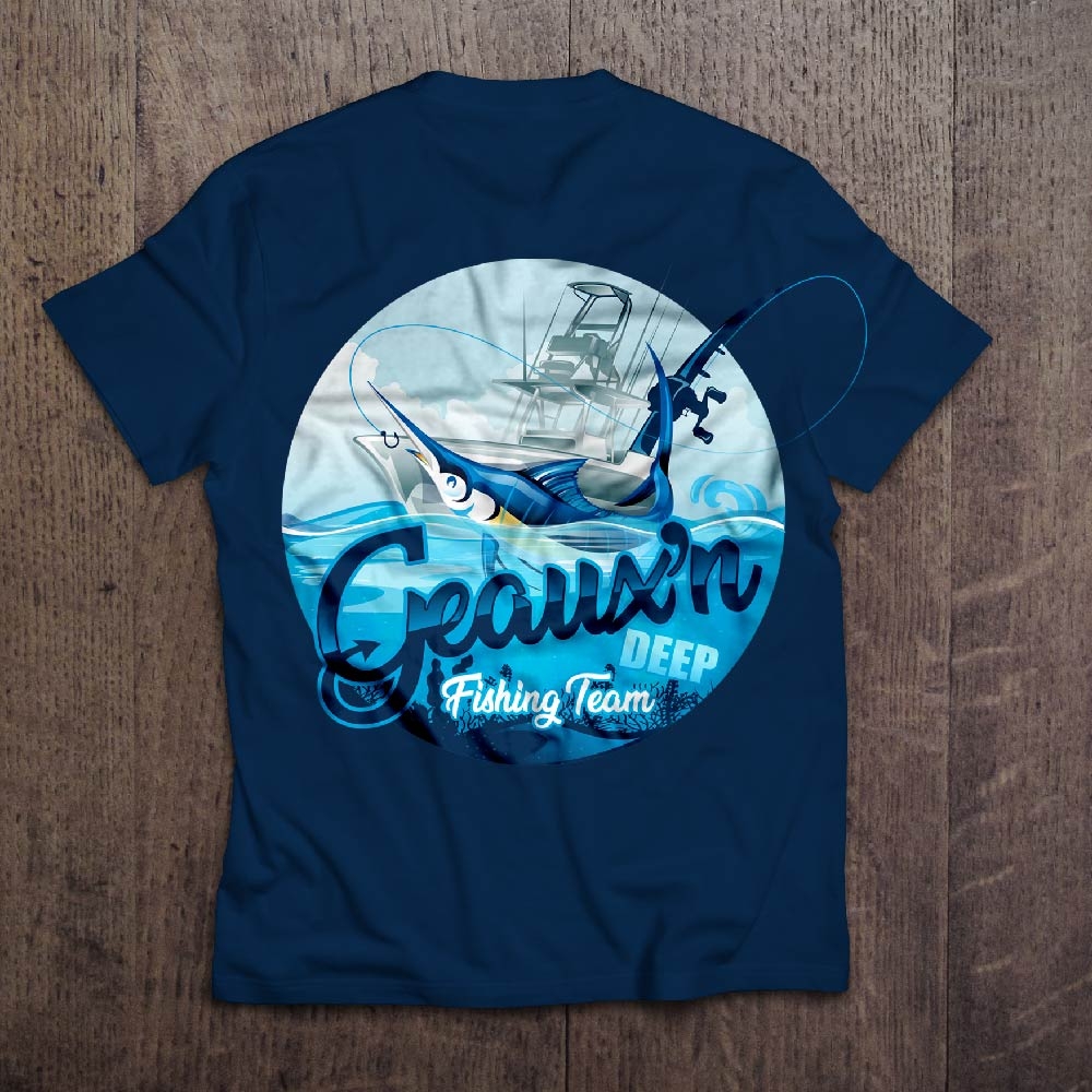 Geauxn Deep Fishing Team logo design by dorijo