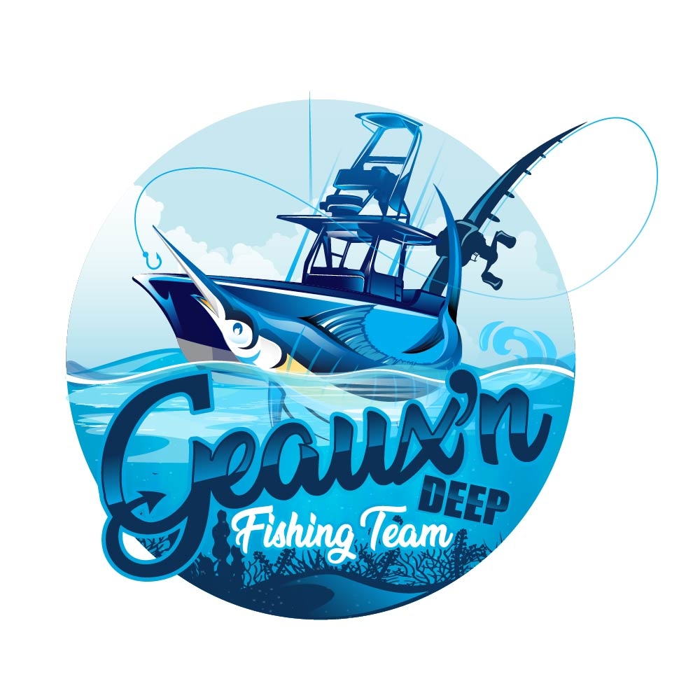 Geauxn Deep Fishing Team logo design by dorijo