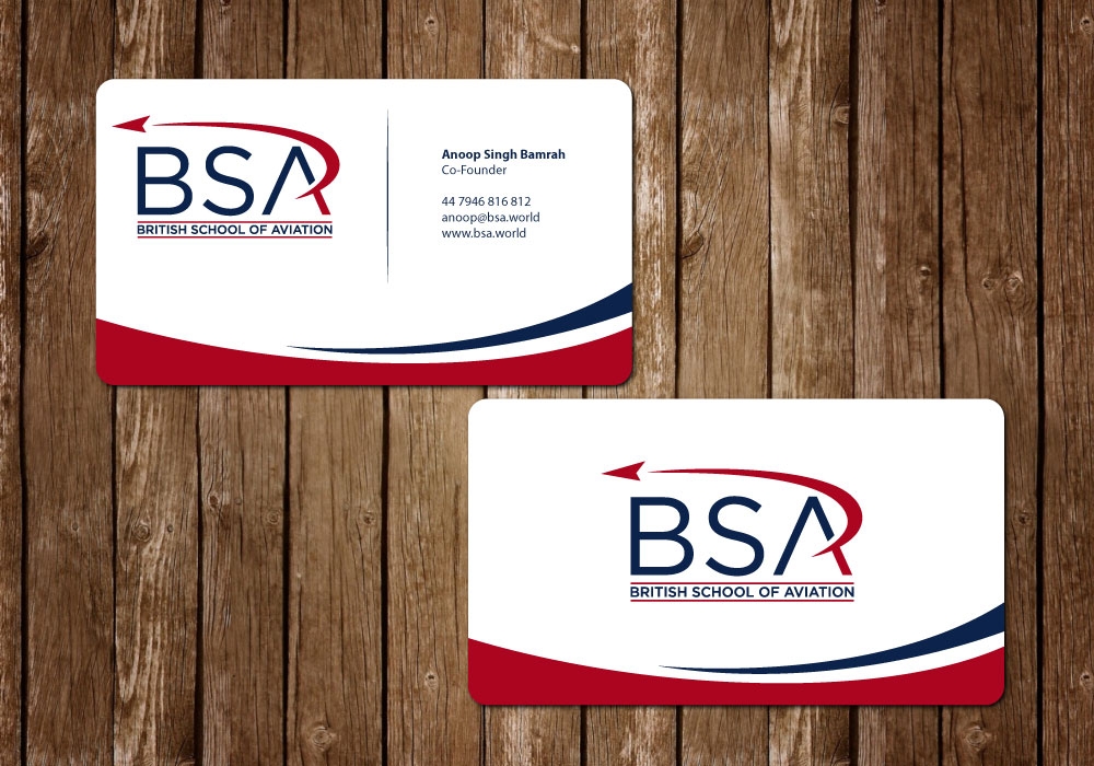 BRITISH SCHOOL OF AVIATION logo design by ElonStark