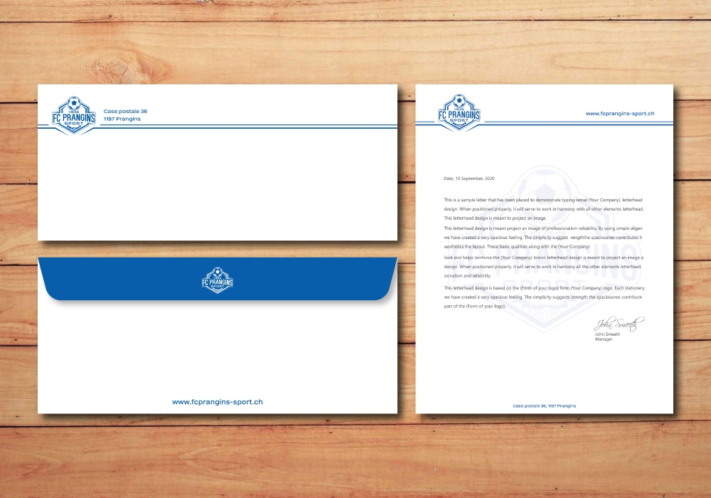 FC Prangins Sport logo design by Boomstudioz