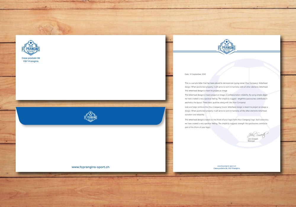 FC Prangins Sport logo design by Boomstudioz