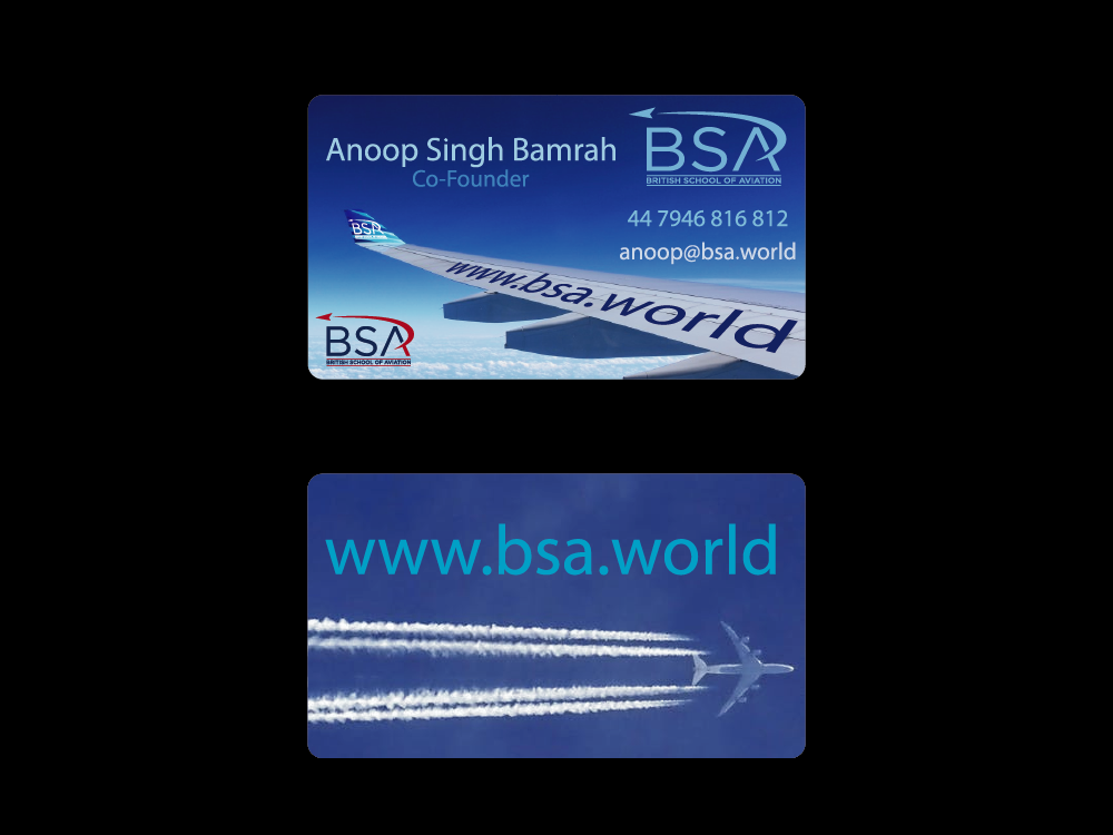 BRITISH SCHOOL OF AVIATION logo design by bulatITA