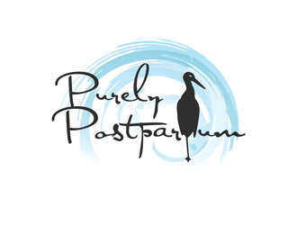 Purely Postpartum logo design by enzidesign