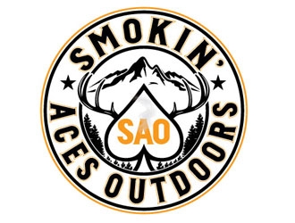 Smokin’ Aces Outdoors logo design by logoguy