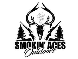 Smokin’ Aces Outdoors logo design by logoguy