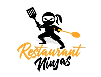 Restaurant Ninjas logo design by ElonStark