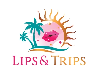 Lips & Trips logo design by MonkDesign