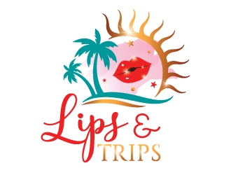 Lips & Trips logo design by MonkDesign