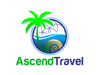 Ascend Travel logo design by AisRafa