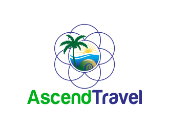 Ascend Travel logo design by AisRafa