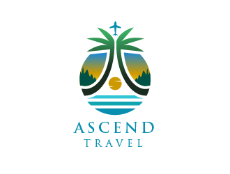 Ascend Travel logo design by SOLARFLARE