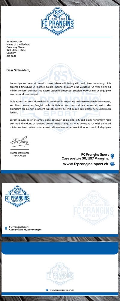 FC Prangins Sport logo design by MastersDesigns