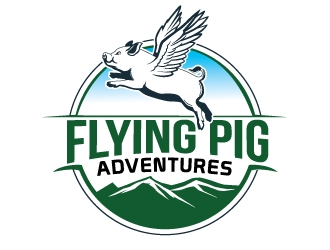 Flying Pig Adventures logo design by logoguy