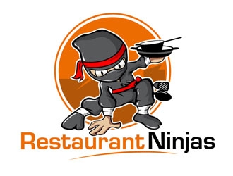 Restaurant Ninjas logo design by frontrunner