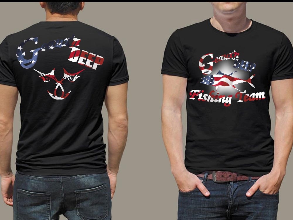 Geauxn Deep Fishing Team logo design by bulatITA