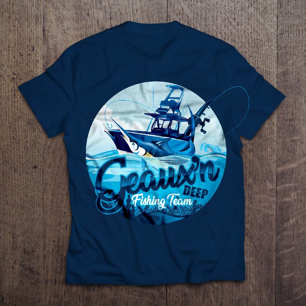 Geauxn Deep Fishing Team logo design by dorijo