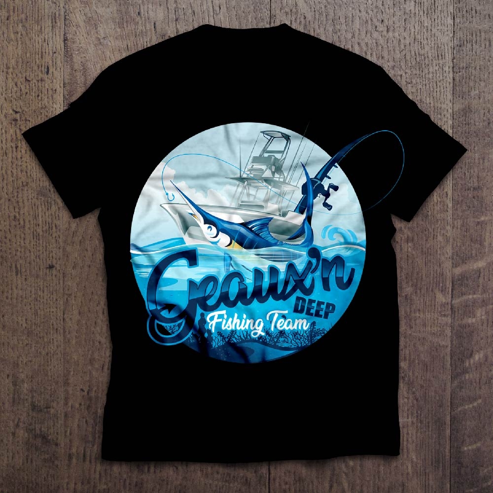 Geauxn Deep Fishing Team logo design by dorijo