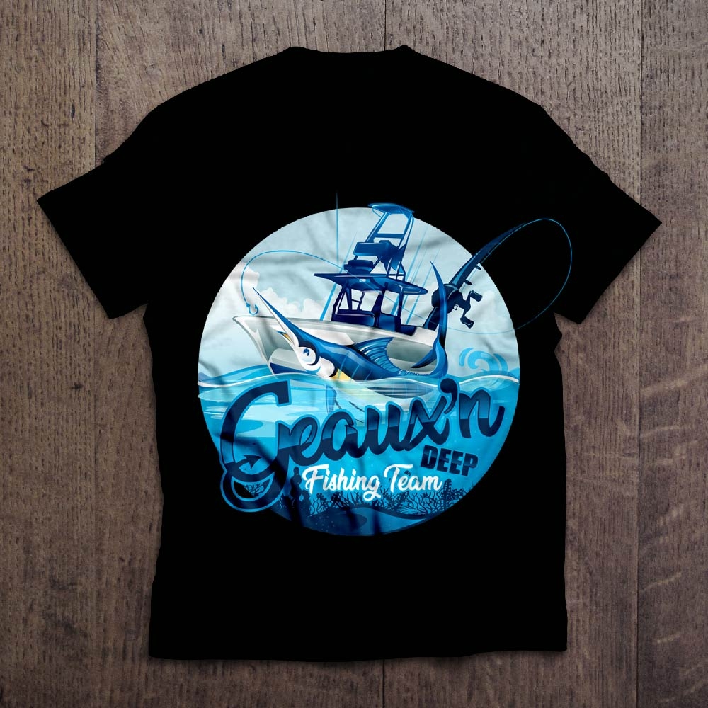 Geauxn Deep Fishing Team logo design by dorijo