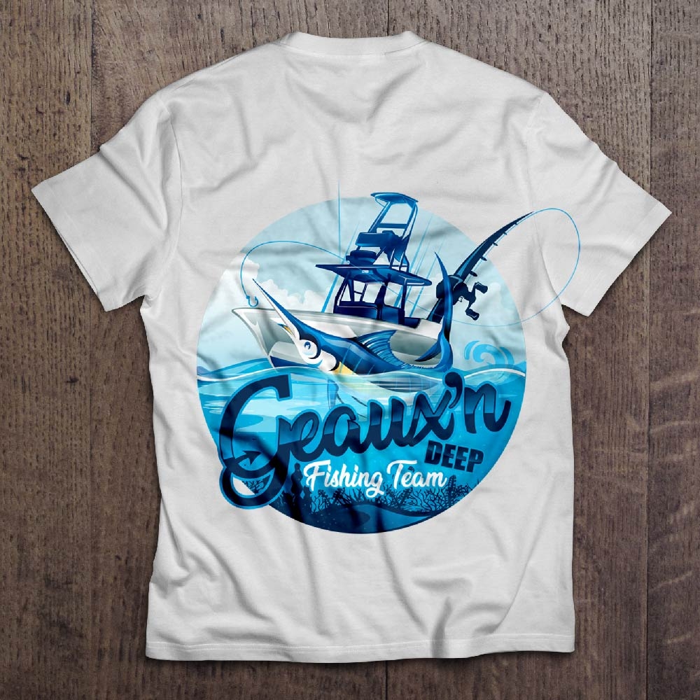 Geauxn Deep Fishing Team logo design by dorijo