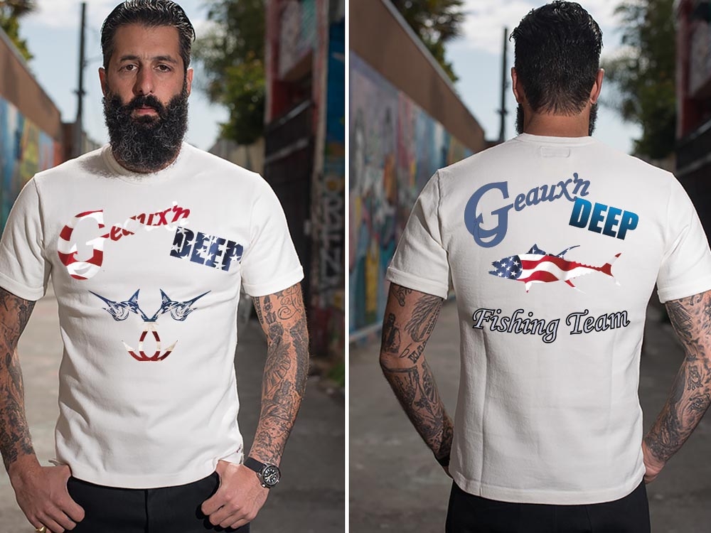 Geauxn Deep Fishing Team logo design by bulatITA
