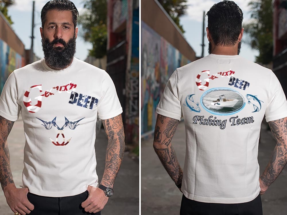 Geauxn Deep Fishing Team logo design by bulatITA