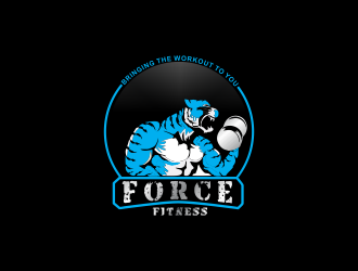 Force Fitness logo design by giphone