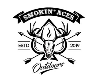 Smokin’ Aces Outdoors logo design by logoguy