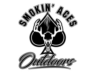 Smokin’ Aces Outdoors logo design by logoguy