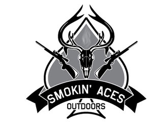 Smokin’ Aces Outdoors logo design by logoguy