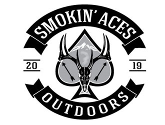 Smokin’ Aces Outdoors logo design by logoguy