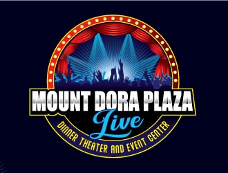 Mount Dora Plaza Live  logo design by invento