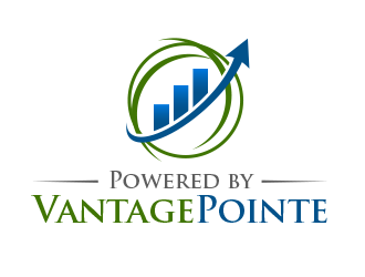 Powered by VantagePointe logo design by BeDesign