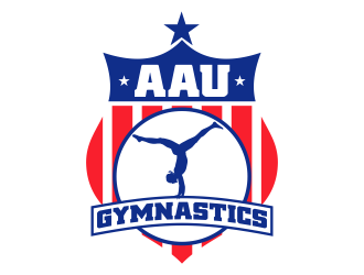 AAU Gymnastics logo design by beejo