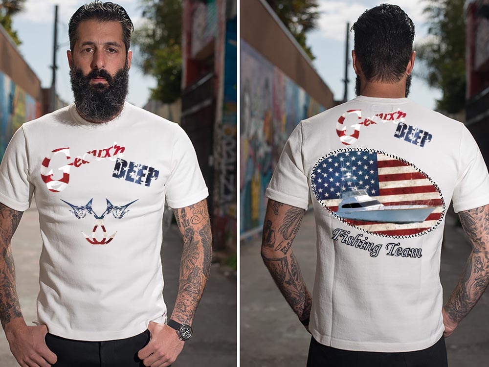 Geauxn Deep Fishing Team logo design by bulatITA