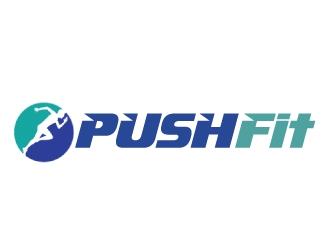 PUSH Fit logo design by ElonStark
