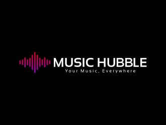 Music Hubble   - Slogan is Your Music, Everywhere logo design by dewipadi