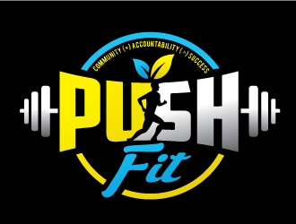 PUSH Fit logo design by REDCROW
