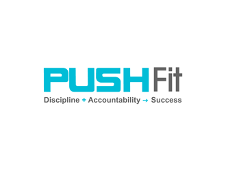 PUSH Fit logo design by enzidesign
