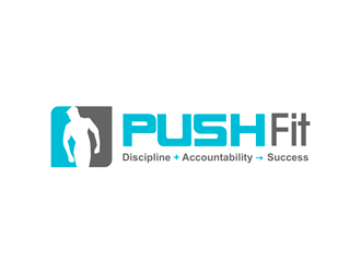 PUSH Fit logo design by enzidesign