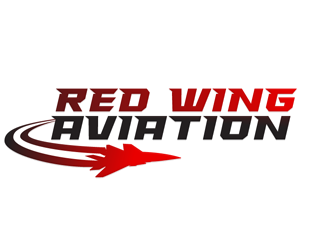 Red Wing Aviation logo design by megalogos