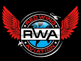 Red Wing Aviation logo design by MAXR