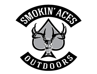 Smokin’ Aces Outdoors logo design by logoguy