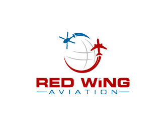 Red Wing Aviation logo design by lestatic22