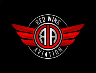 Red Wing Aviation logo design by cintoko