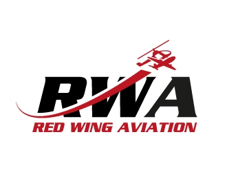 Red Wing Aviation logo design by MUSANG