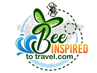 Bee inspired to travel logo design by DreamLogoDesign