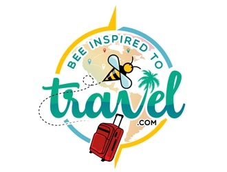 Bee inspired to travel logo design by DreamLogoDesign