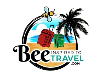 Bee inspired to travel logo design by DreamLogoDesign