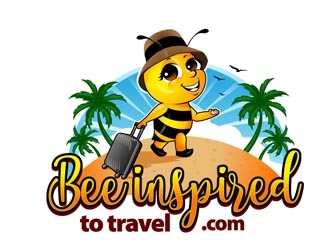 Bee inspired to travel logo design by DreamLogoDesign